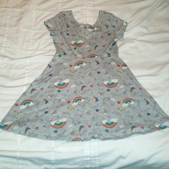 Girl's Unicorn & Rainbow Dress - Picture 3 of 4